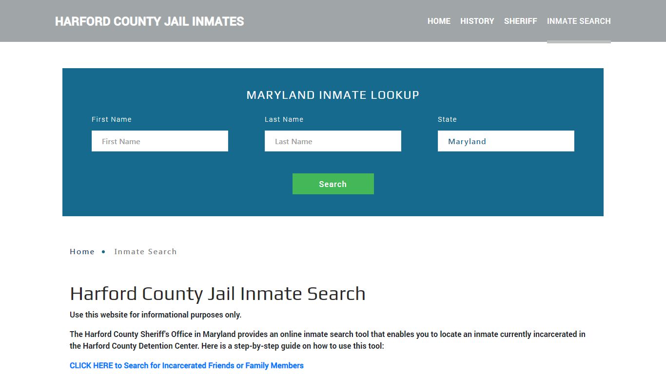 Harford County, MD Detainee Lookup